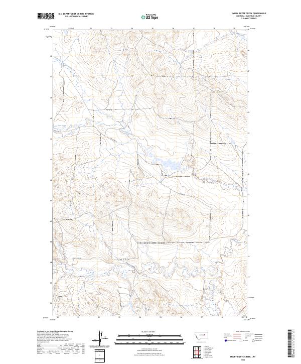 Smoky Butte Creek topographic map thumbnail