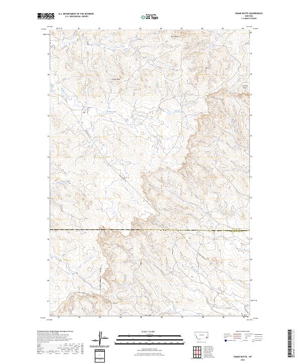Snake Butte topographic map thumbnail