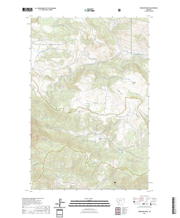 Snedaker Basin topographic map thumbnail