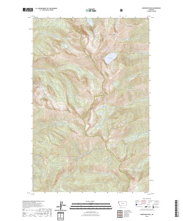 Snowshoe Peak topographic map thumbnail