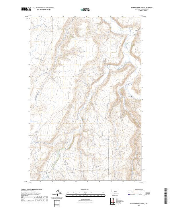 Spanish Coulee School topographic map thumbnail