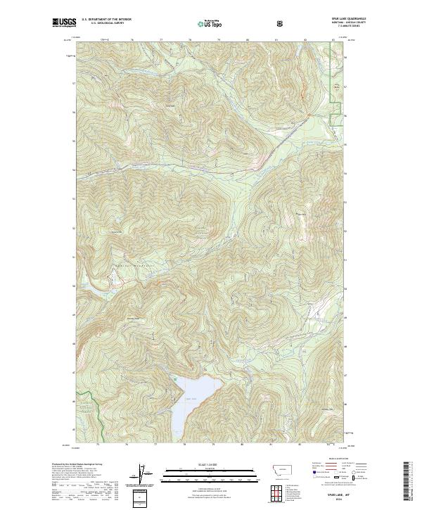 Spar Lake topographic map thumbnail