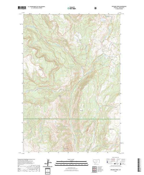 Specimen Creek topographic map thumbnail