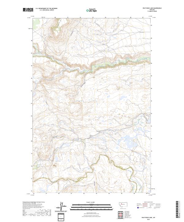 Split Rock Lake topographic map thumbnail