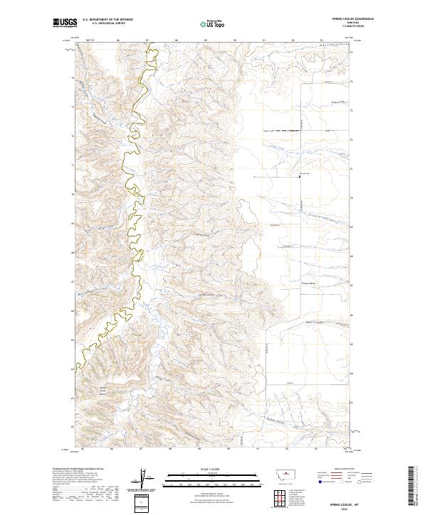 Spring Coulee topographic map thumbnail