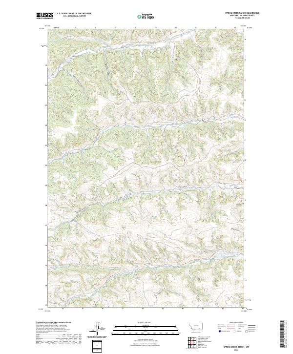 Spring Creek Ranch topographic map thumbnail
