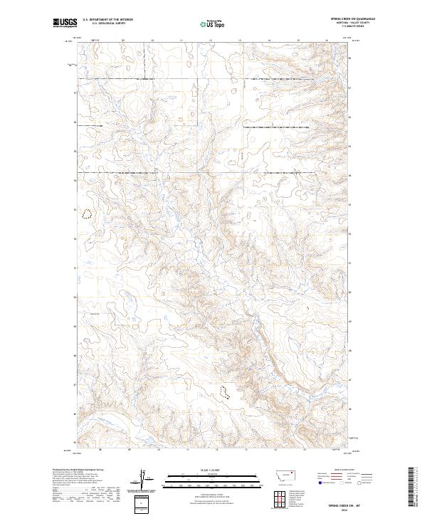 Spring Creek SW topographic map thumbnail