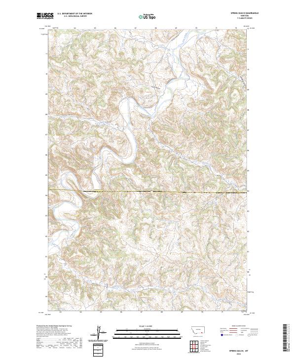 Spring Gulch topographic map thumbnail