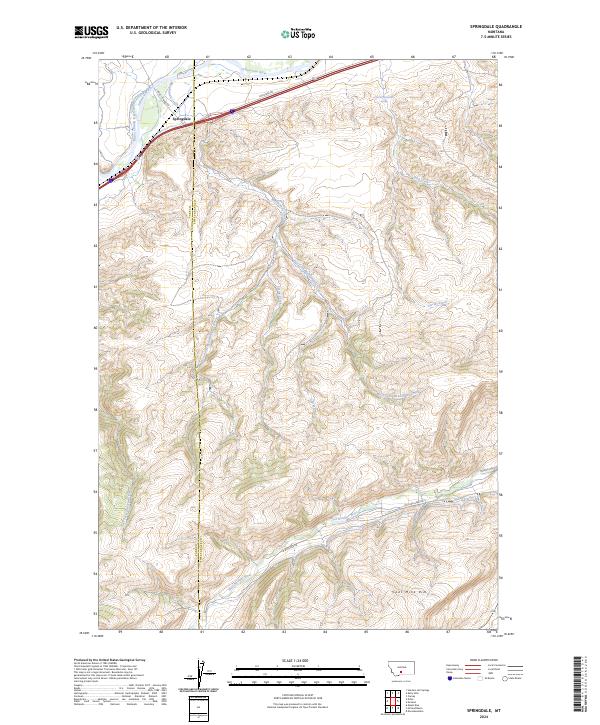 Springdale 2024 topographic map thumbnail