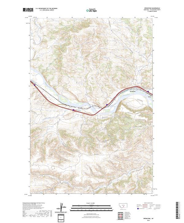 Springtime topographic map thumbnail