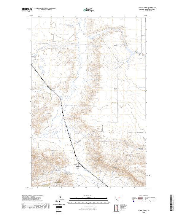 Square Butte topographic map thumbnail