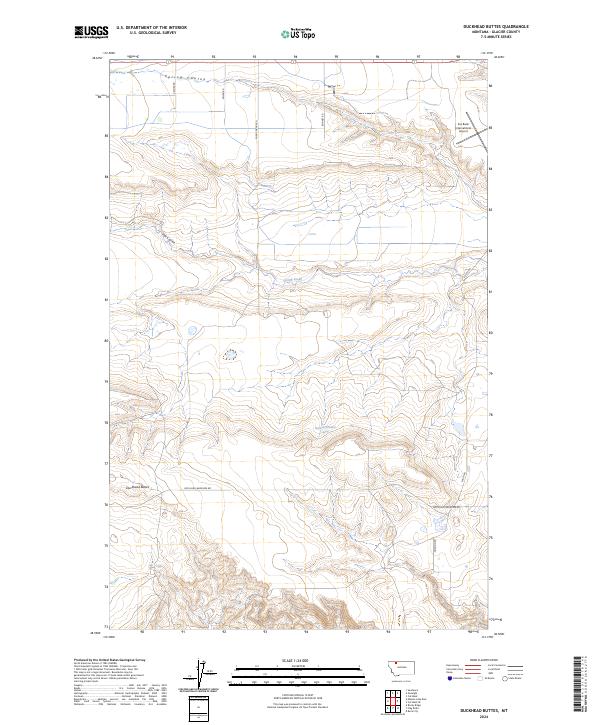 Duckhead Buttes topographic map thumbnail