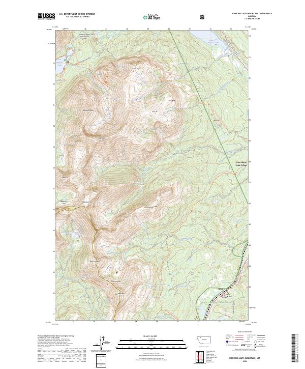 Dancing Lady Mountain 2024 topographic map thumbnail