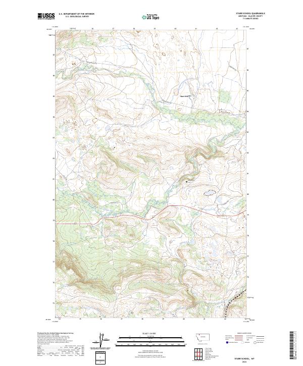 Starr School topographic map thumbnail