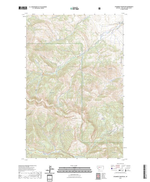 Steamboat Mountain topographic map thumbnail