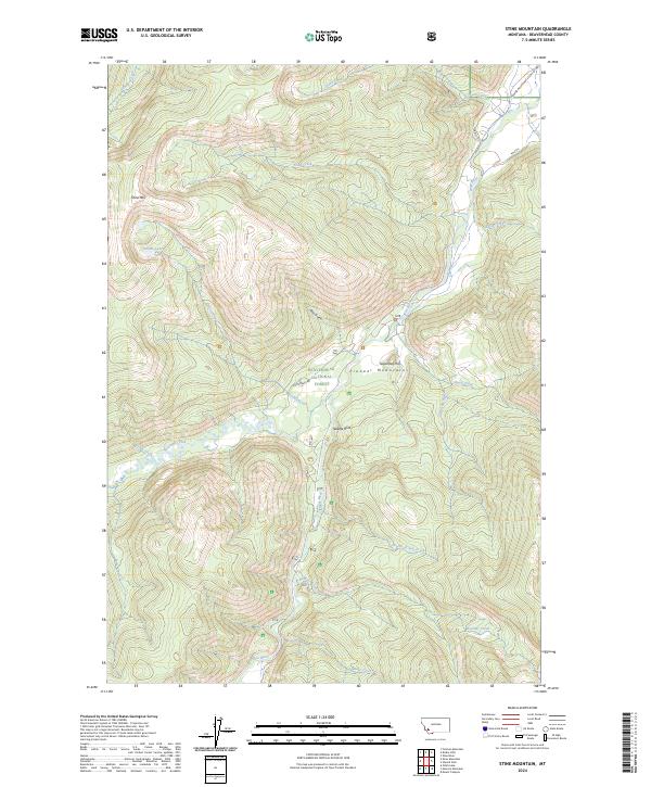 Stine Mountain topographic map thumbnail
