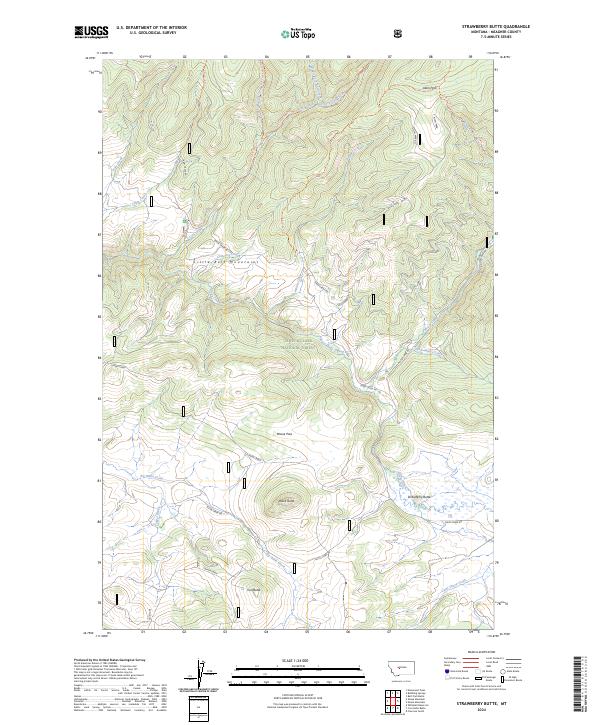 Strawberry Butte topographic map thumbnail