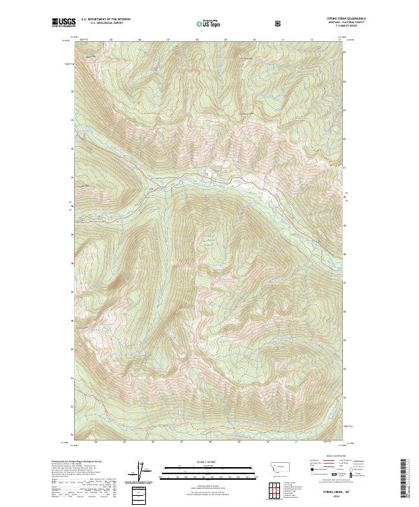 String Creek topographic map thumbnail