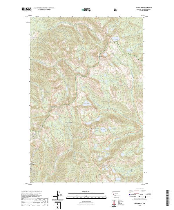 Stuart Peak 2024 topographic map thumbnail