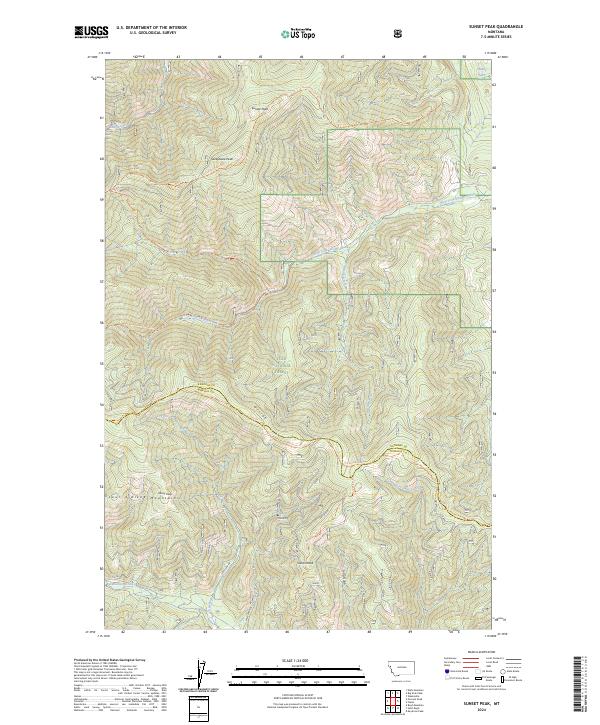 Sunset Peak topographic map thumbnail