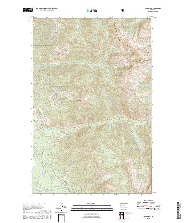 Swan Peak topographic map thumbnail