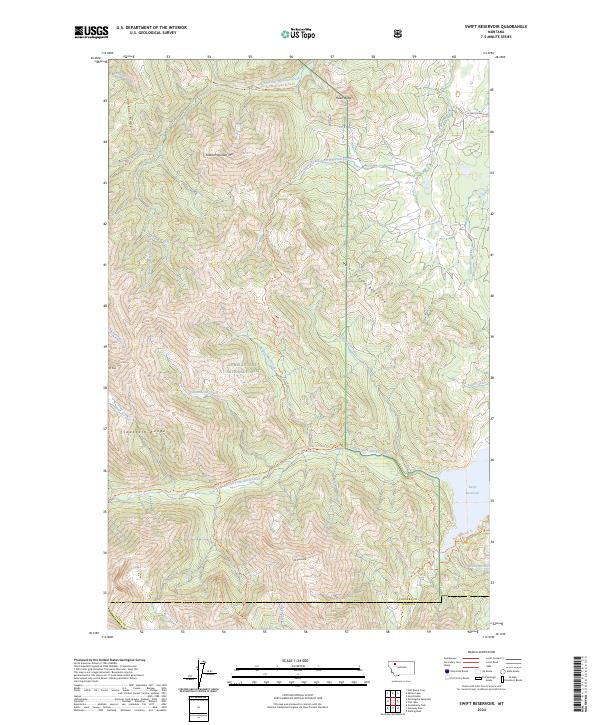Swift Reservoir topographic map thumbnail