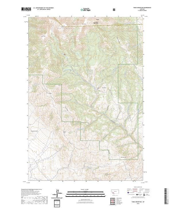 Table Mountain 2024 topographic map thumbnail