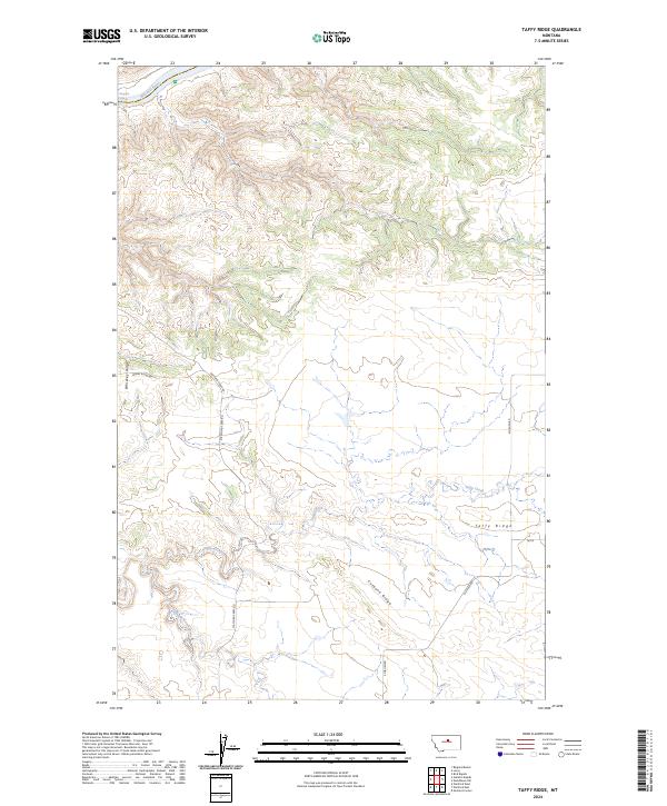 Taffy Ridge topographic map thumbnail