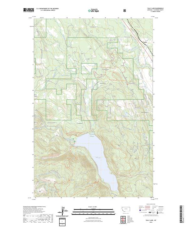 Tally Lake topographic map thumbnail