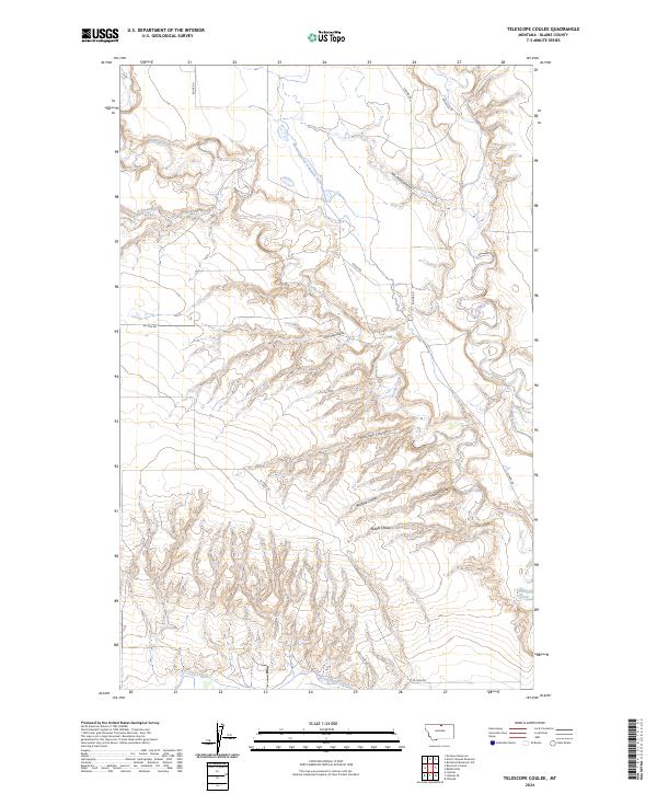 Telescope Coulee topographic map thumbnail