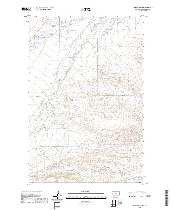 Ten O'Clock Gate topographic map thumbnail