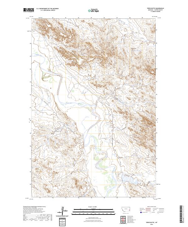 Tepee Butte topographic map thumbnail