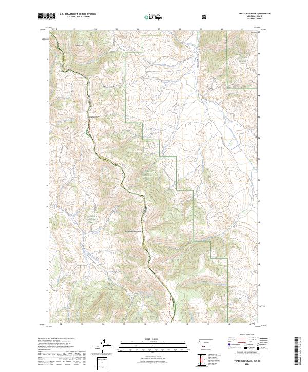 Tepee Mountain 2024 topographic map thumbnail