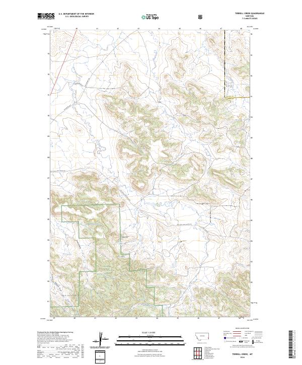 Terrell Creek topographic map thumbnail