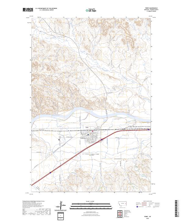 Terry topographic map thumbnail