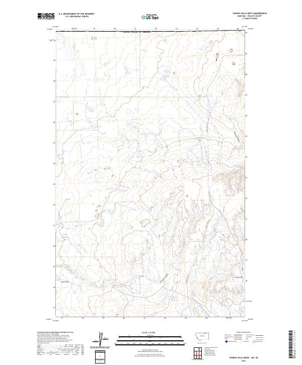 Thoeny Hills West topographic map thumbnail