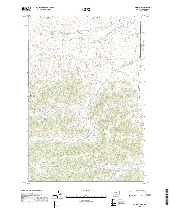 Thompson Creek topographic map thumbnail
