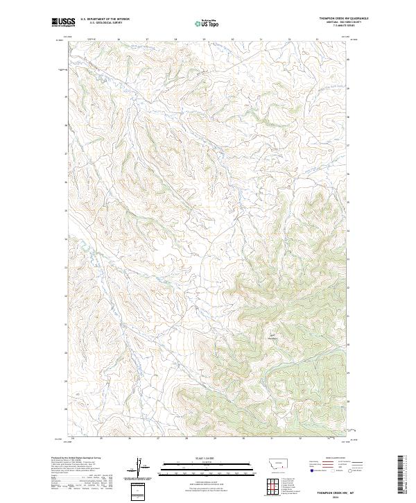 Thompson Creek NW topographic map thumbnail