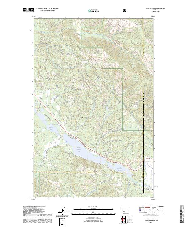Thompson Lakes topographic map thumbnail