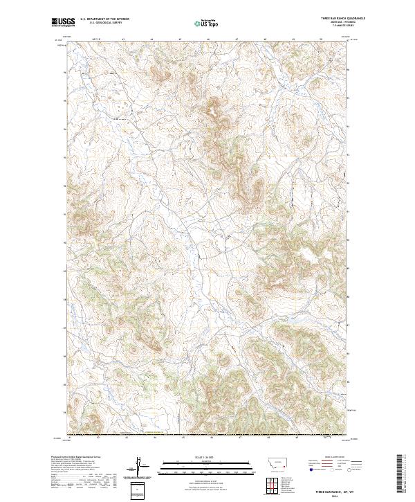 Three Bar Ranch topographic map thumbnail