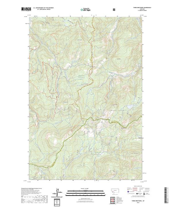 Three Brothers topographic map thumbnail
