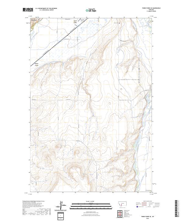 Three Forks SE topographic map thumbnail