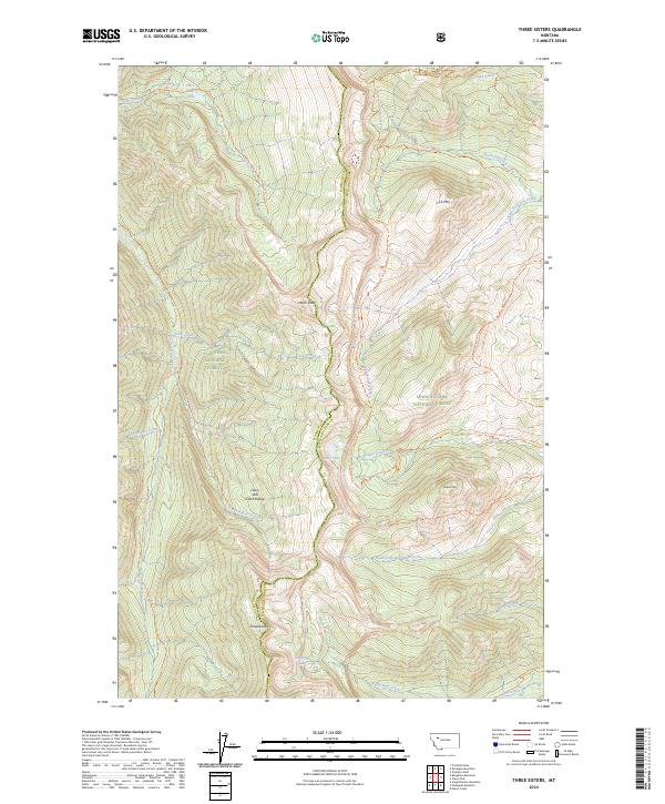 Three Sisters topographic map thumbnail
