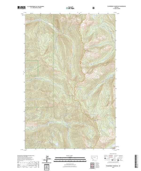 Thunderbolt Mountain topographic map thumbnail
