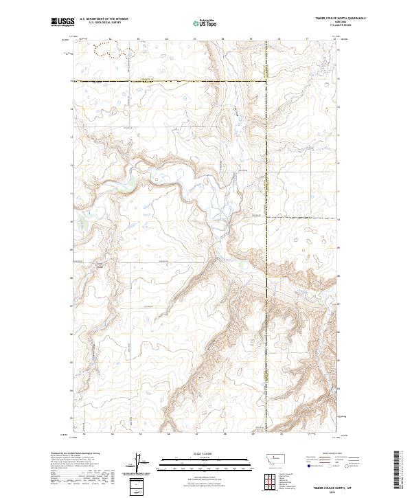 Timber Coulee North topographic map thumbnail