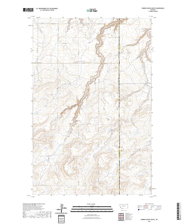 Timber Coulee South topographic map thumbnail