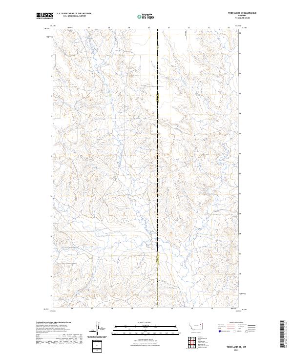 Todd Lakes SE topographic map thumbnail