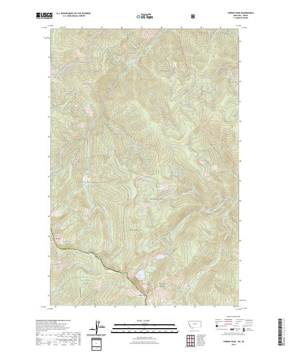 Torino Peak topographic map thumbnail