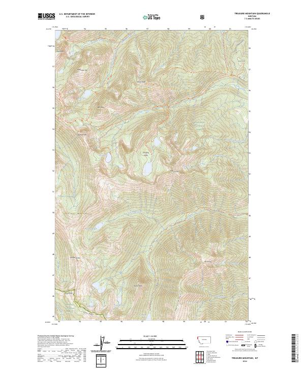 Treasure Mountain 2024 topographic map thumbnail