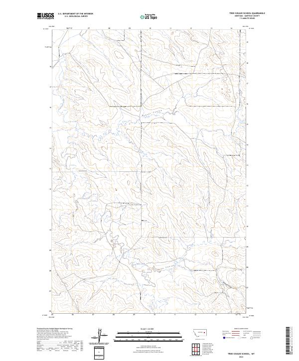 Tree Coulee School topographic map thumbnail